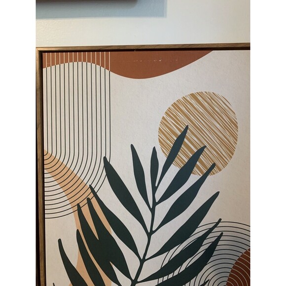 Wayfair Mid Century Modern Boho Palm From attic Wall Art Set Yellow Abstract - Picture 8 of 13